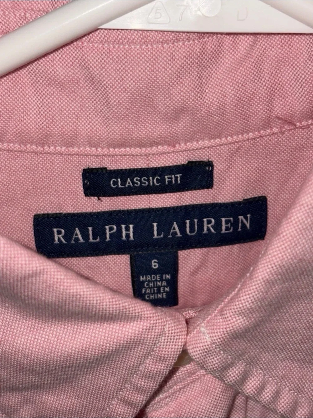 Ralph Lauren Light Pink Long-Sleeve Button-Down Shirt